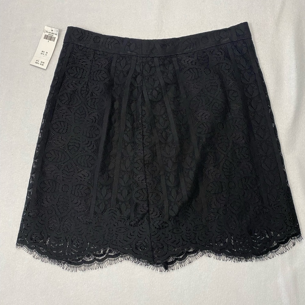 2/$30 NWT American Eagle Black Lace Overlay Zip Up Mini Skirt Size 5 #0719